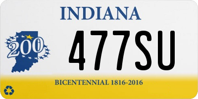 IN license plate 477SU