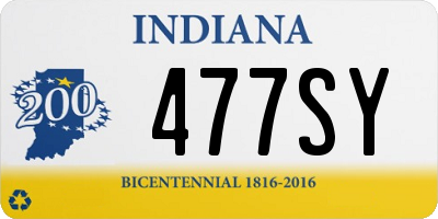 IN license plate 477SY