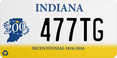 IN license plate 477TG