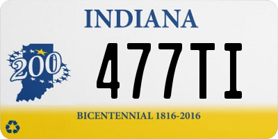 IN license plate 477TI