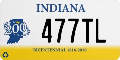 IN license plate 477TL