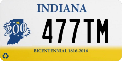 IN license plate 477TM