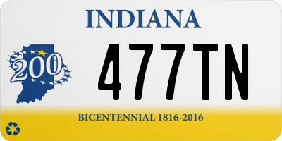 IN license plate 477TN