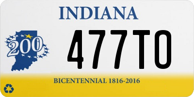 IN license plate 477TO