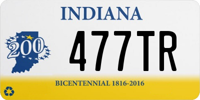 IN license plate 477TR