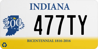 IN license plate 477TY