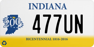 IN license plate 477UN