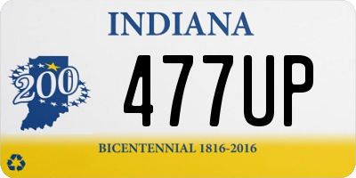 IN license plate 477UP