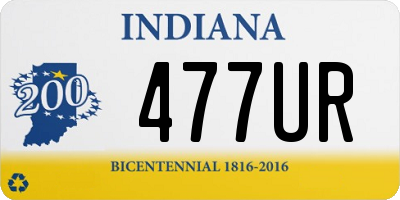 IN license plate 477UR