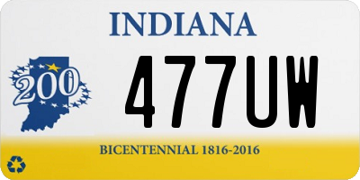 IN license plate 477UW