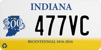 IN license plate 477VC