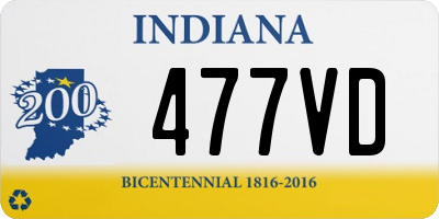 IN license plate 477VD