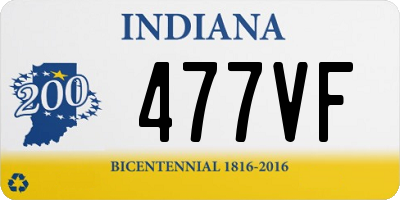 IN license plate 477VF