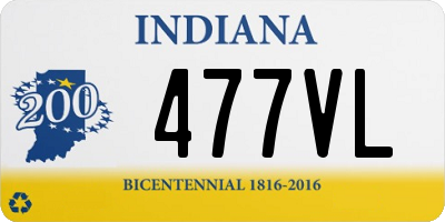 IN license plate 477VL