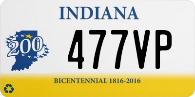 IN license plate 477VP