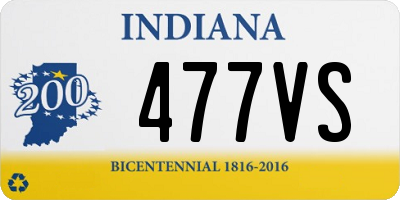 IN license plate 477VS