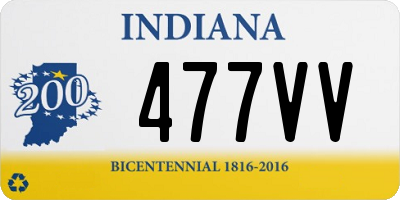 IN license plate 477VV