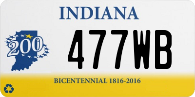 IN license plate 477WB