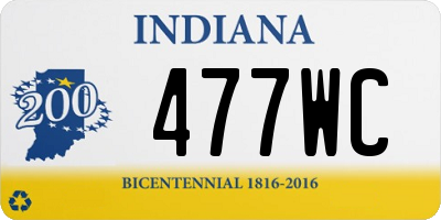 IN license plate 477WC