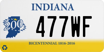 IN license plate 477WF