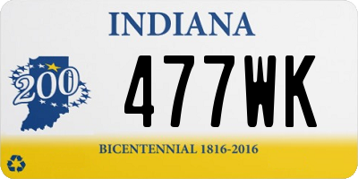IN license plate 477WK