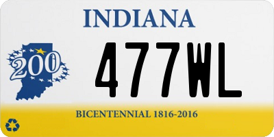 IN license plate 477WL