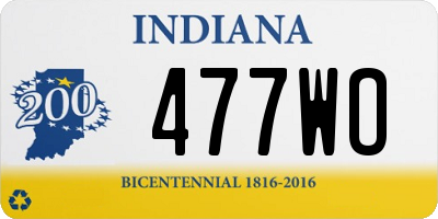 IN license plate 477WO