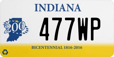 IN license plate 477WP