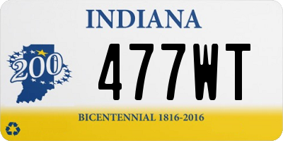 IN license plate 477WT