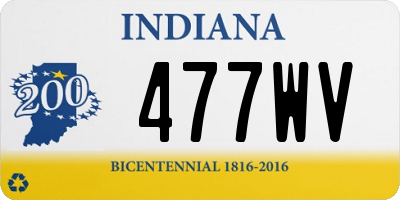 IN license plate 477WV