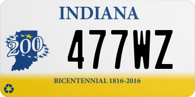 IN license plate 477WZ
