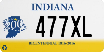 IN license plate 477XL