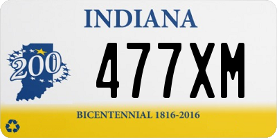 IN license plate 477XM