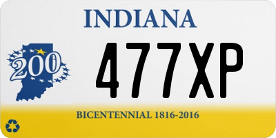 IN license plate 477XP