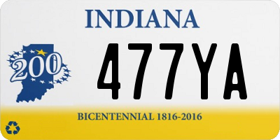 IN license plate 477YA
