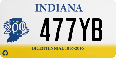 IN license plate 477YB