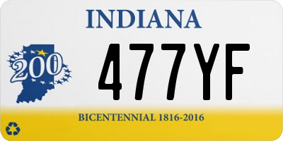 IN license plate 477YF