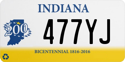 IN license plate 477YJ