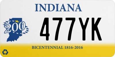 IN license plate 477YK