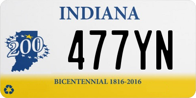 IN license plate 477YN