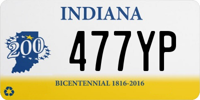 IN license plate 477YP