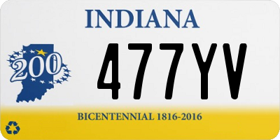 IN license plate 477YV