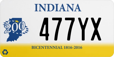 IN license plate 477YX