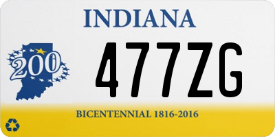 IN license plate 477ZG