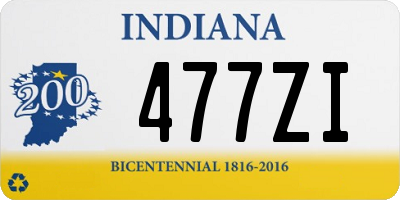 IN license plate 477ZI