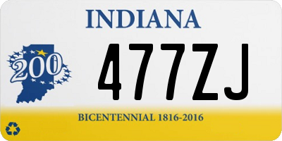 IN license plate 477ZJ