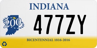 IN license plate 477ZY