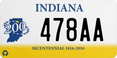 IN license plate 478AA