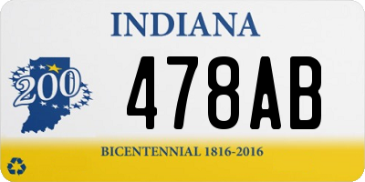 IN license plate 478AB