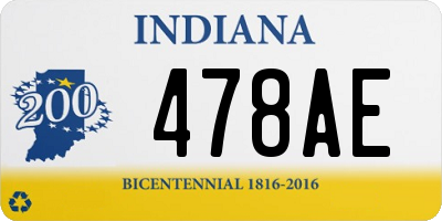 IN license plate 478AE